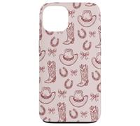 Cute Cowgirl Western Boots Hats Country Burgundy and Pink Coque pour iPhone 13
