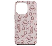 Cute Cowgirl Western Boots Hats Country Burgundy and Pink Coque pour iPhone 13 Pro