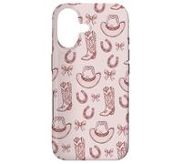 Cute Cowgirl Western Boots Hats Country Burgundy and Pink Coque pour iPhone 17