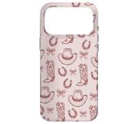 Cute Cowgirl Western Boots Hats Country Burgundy and Pink Coque pour iPhone 17 Pro Max