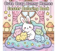 Cute Cozy Bunny Homes Easter Coloring Book: 130+ Relaxing Bunny Coloring Pages for Stress Relief, Mindfulness & Creative Fun - Perfect Gift for Kids & Adults