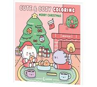 Cute & Cozy Coloring - Merry Christmas: Malbuch für Erwachsene, Teenager und Kinder - Mit 40 niedlichen Weihnachts-Motiven zur kreativen Beschäftigung - Zum Wohlfühlen und Entspannen
