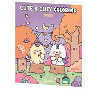 Cute & Cozy Coloring - Spooky: Malbuch für Erwachsene, Teenager und Kinder - Mit 40 niedlichen Halloween-Motiven zur kreativen Beschäftigung - Zum Wohlfühlen und Entspannen