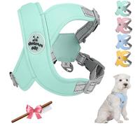 Cute Cozy Harness, Dogs Adjustable No Choke No Pull Reflective Cozy Harness with Traction Rope, Soft Breathable for Dogs (Green,M)