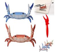 Cute Crab-Shaped Pen Holder, 2026 New Desk Crab Pen Holder, Weightlifting Crabs Desk Pens Stand, Mini Realistic Crabs Pencil Holders, for Office Workspace Study Home Tabletop (A+C)