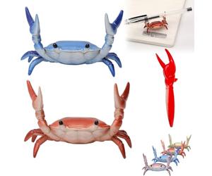 Cute Crab-Shaped Pen Holder, 2026 New Desk Crab Pen Holder, Weightlifting Crabs Desk Pens Stand, Mini Realistic Crabs Pencil Holders, for Office Workspace Study Home Tabletop C)