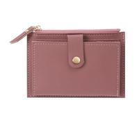Cute Credit Card Holder Bags Solid Color PU Leather Small Wallet Mini Coin Purse Women Money Bag Storage Pouch(Watermelon Red)