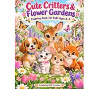 Cute Critters & Flower Gardens: Coloring Book for Kids Ages 3-7