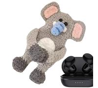 Cute Crochet Earbuds Case, Handmade Knitted Coin Pouch, Small Cartoon Animal Purse for Students, Soft Yarn Craft Bag with Zipper Closure, Crochet Money Pouch for School Travel, Cute Handmade Accessory