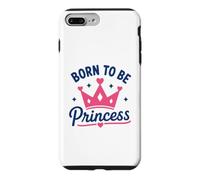 Cute Crown Inspirational Quote Girls Born to Be Princess Coque pour iPhone 7 Plus/8 Plus