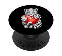 Cute Cub Bengal Tiger Design Growling Wild Animal PopSockets PopGrip Adhésif