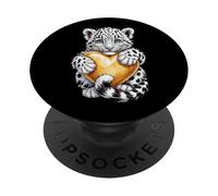 Cute Cub Bengal Tiger Design Growling Wild Animal PopSockets PopGrip Adhésif
