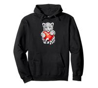 Cute Cub Bengal Tiger Design Growling Wild Animal Sweat à Capuche