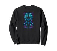 Cute Cub Bengal Tiger Design Growling Wild Animal Sweatshirt