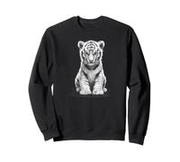 Cute Cub Bengal Tiger Design Growling Wild Animal Sweatshirt