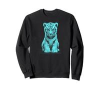 Cute Cub Bengal Tiger Design Growling Wild Animal Sweatshirt