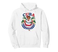 Cute Cuban Girl Cuba Traditional Dance Flowers Latina Sweat à Capuche