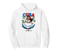 Cute Cuban Girl Cuba Traditional Dance Flowers Latina Sweat à Capuche