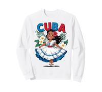 Cute Cuban Girl Cuba Traditional Dance Flowers Latina Sweatshirt