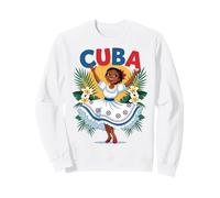 Cute Cuban Girl Cuba Traditional Dance Flowers Latina Sweatshirt