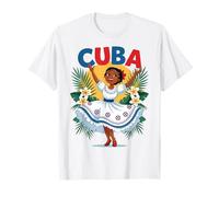 Cute Cuban Girl Cuba Traditional Dance Flowers Latina T-Shirt