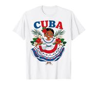 Cute Cuban Girl Cuba Traditional Dance Flowers Latina T-Shirt