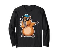 Cute Dabbing Capybara Animal Boys Men Toddler Kids Manche Longue