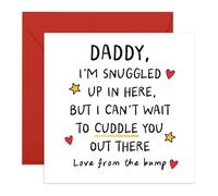 Cute Daddy to Be Carte - « Love From the Bump » - Carte de grossesse pour mari, futur papa, lui, homme - Première fête des pères ou fête prénatale - Livré avec autocollants