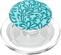 Cute Daisy Flower Pattern for Hippie Mom and Summer Aqua PopSockets PopGrip pour MagSafe
