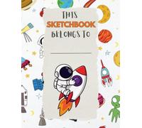 Cute Dalmatian Astronaut Sketchbook for Kids: 110 Premium White Pages, Perfect for Drawing, Coloring, Sketching and More