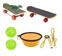 Cute Design Toy Set for Tortoise, Turtle Feeder Toy, Sturdy Tortoise Training Skateboard, Decorative Pet Toys for Turtles, Present, Lovable Pet, Enclosure, Multicolor