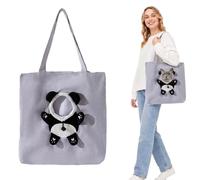 Cute Dew Head Shape Cat Bag - Pets Carrier Bag, Cute Animal Design Canvas Pet Sling Tote with Head Hole for Small Dogs and Cats Vet Visits Walking (I,M(37 x 37cm))