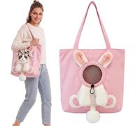 Cute Dew Head Shape Cat Bag - Pets Carrier Bag, Cute Animal Design Canvas Pet Sling Tote with Head Hole for Small Dogs and Cats Vet Visits Walking (A,M(37 x 37cm))