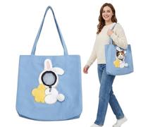 Cute Dew Head Shape Cat Bag - Pets Carrier Bag, Cute Animal Design Canvas Pet Sling Tote with Head Hole for Small Dogs and Cats Vet Visits Walking (H,L(44 x 44cm))