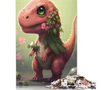 Cute Dinosaur Animal Puzzle 1000 Pièces Educa Jouet en Bois Divertissement Créatif Décoration Intérieure Jeu Éducatif Challenge Toy Adultes Et Enfants À Partir De 14 Ans 1000pcs (75x50cm)
