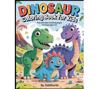 Cute Dinosaur Coloring Book for Kids Ages 4-8: Fun and Easy Dino Coloring Pages | 12 Adorable Dinosaurs