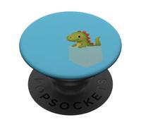 Cute Dinosaur in a Pocket Pocket Dinosaur PopSockets PopGrip Adhésif