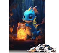 Cute Dinosaur Luminous Puzzle 1000 Pieces Cadeau Unique Jeu Éducatif Défi Jouet À De Qualité Supérieure Peinture Art pour Adultes Et Enfants 1000pcs (38x26cm)