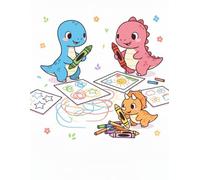 Cute Dinosaurs Coloring Book: Fun and Easy Coloring Pages for Kids Ages 4-8