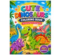 Cute Dinosaurs: Copy the Colors Coloring Book for Kids Ages 4-8: 24 Fun Dinosaur Coloring Activities with Color Examples for Preschool & Early Learners