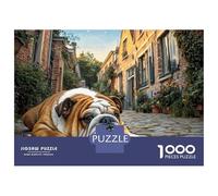 Cute Dog 1000 Pièces Carton Extra-épais Coffret De Puzzles Adorable American Bully Dog Anti-Stress Jouet d'anniversaire Puzzles pour Adultes Et Enfants 70x50cm/1000pcs