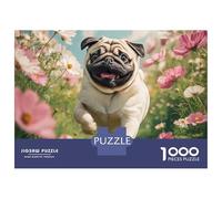 Cute Dog 1000 Pièces Carton Premium Puzzle De Qualité Supérieure English Bulldog Stimulant Et Éducatif Jeu Familial Puzzles pour La Décoration Intérieure 52x38cm/1000pcs