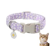 Cute Dog Collar, Buckle Pet Neck Daisy Decoration with Flower Pendant