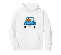 Cute Dog Harvest Halloween Pumpkin Truck Sweat à Capuche