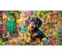 Cute-Dog Papier recyclé Puzzle 1000 pièces Idée Cadeau Parfaite Jeux éducatifs pour Femmes et Hommes Beau Puzzle de décoration 38x26/1000 pièces