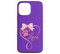 Cute Dog Pawprint Coquette Bow Love Dogs Paw Print for Girl Coque pour iPhone 13 Pro Max