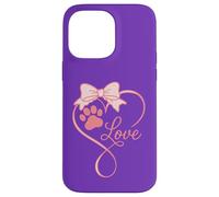 Cute Dog Pawprint Coquette Bow Love Dogs Paw Print for Girl Coque pour iPhone 14 Pro Max