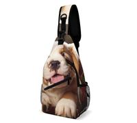 Cute Dog Sling Bag for Men Women Crossbody Backpack Colorful Fish Mermaid Scales Crossbody Bag Chest Bags for Travel Sport