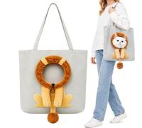 Cute Dog Tote Bag Carrier Breathable Canvas Pet Purse with Head Hole | Cute Canvas Pet Carrier Features A Breathable Shoulder Bag Design With Head Hole And Safety Clip For Small Cats And Dogs