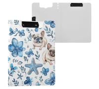 Cute Dogs Seastars Porte-bloc plié horizontal et vertical avec couverture Porte-bloc Porte-bloc Folio Rangement de documents